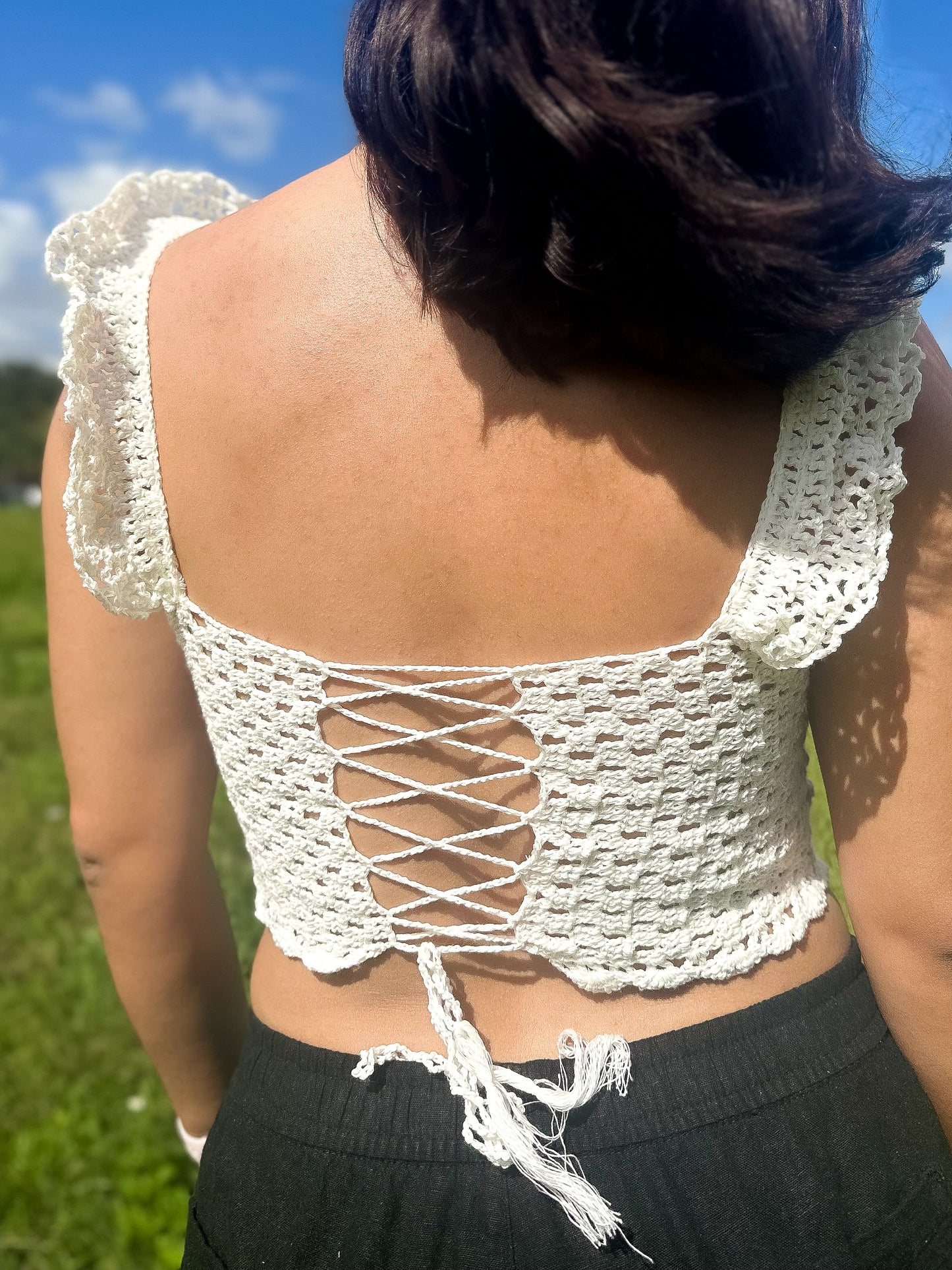 Crop Top Free Style crossed on the back